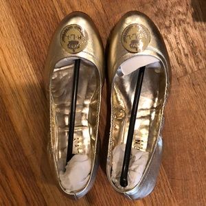 Ralph Lauren Brittany Platino Metallic Slippers